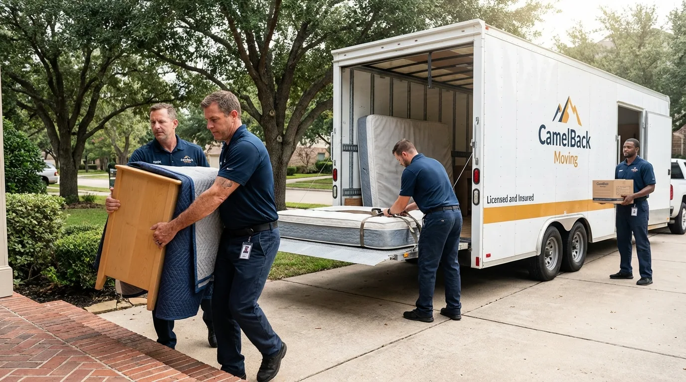 Crew loading residential truck for cross-state move from Cynthiana, KY