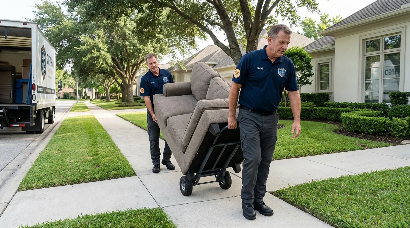 Local residential moving crew loading furniture in Cynthiana, KY