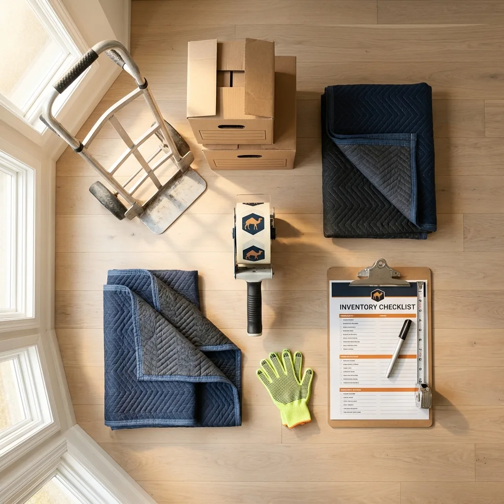 Professional moving supplies and packing materials layout for Cynthiana residential relocations